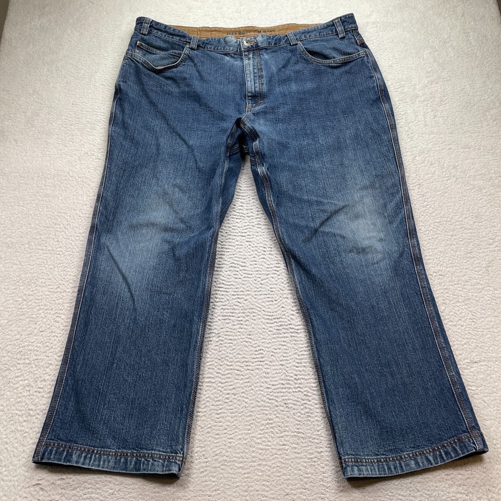 Duluth Flex Ballroom Jeans Mens 44X30 (Fits 44X28) Denim Relaxed Fit Workwear